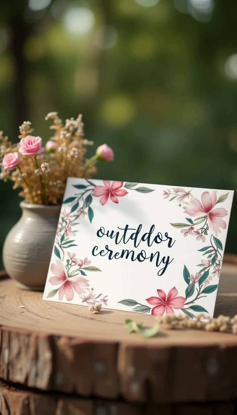 Beautifully Crafted Invitations for Your Outdoor Wedding Ceremony