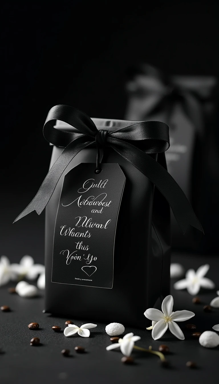 Unique Black and White Wedding Favors
