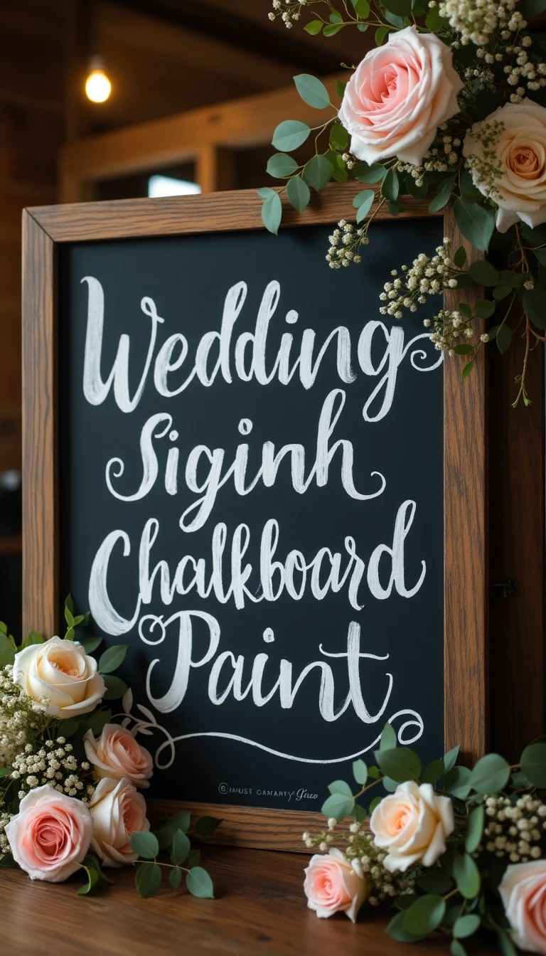 Whimsical Touch: DIY Wedding Signs with Chalkboard Paint