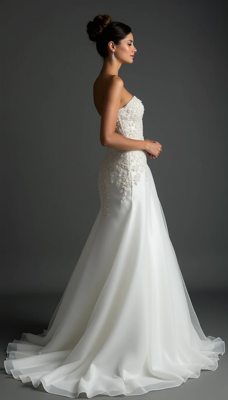 Simple Sophistication: The Black and White Wedding Dress with Clean Lines