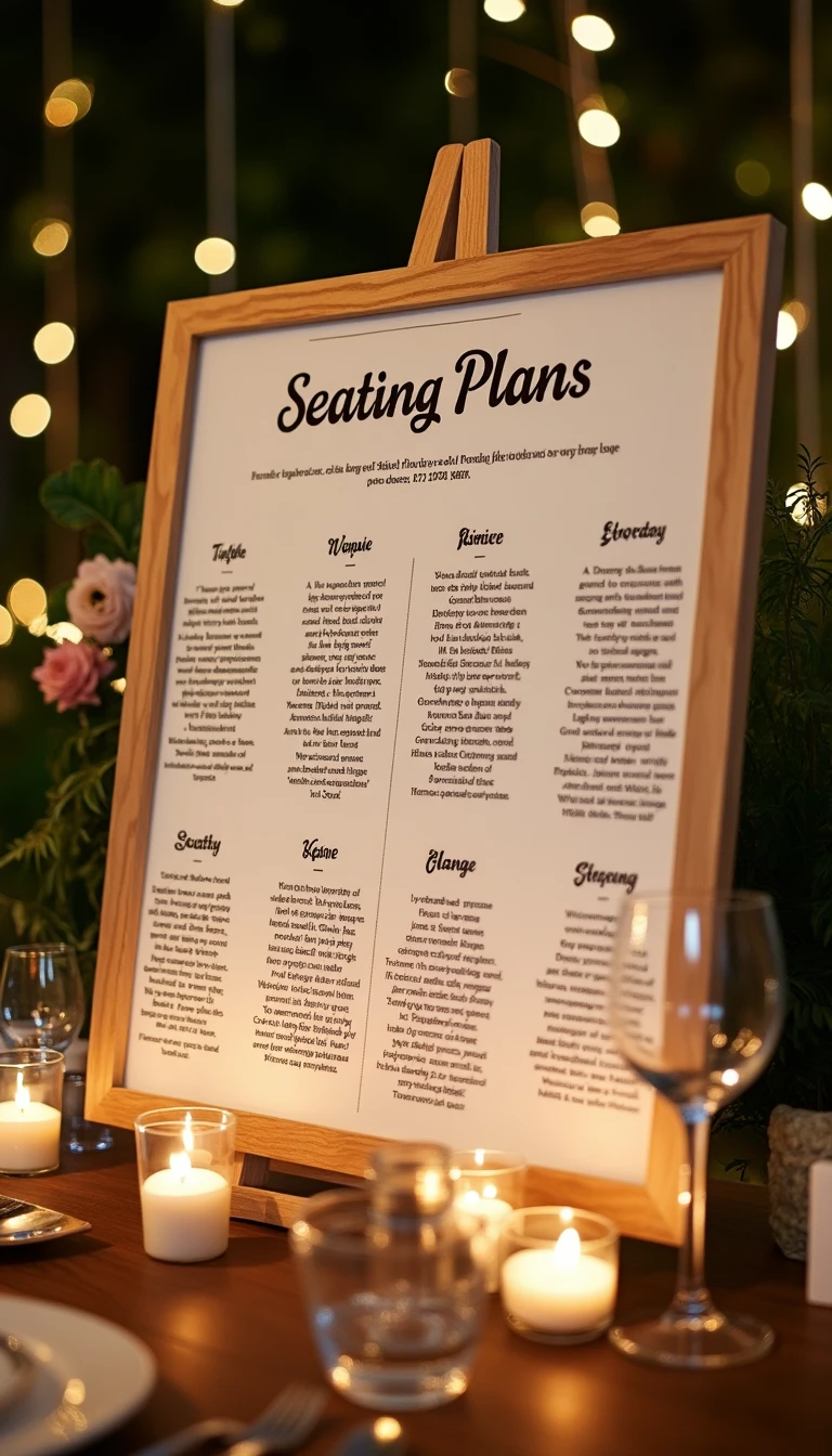 Charming Seating Plans: DIY Wedding Decor with Creative Displays