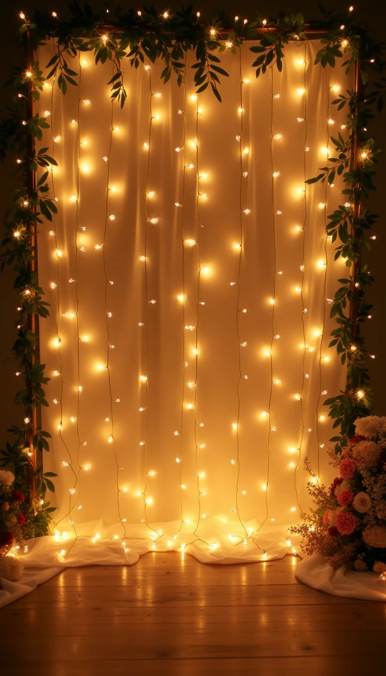 Magical Fairy Light Wedding Backdrop Ideas for a Dreamy Glow