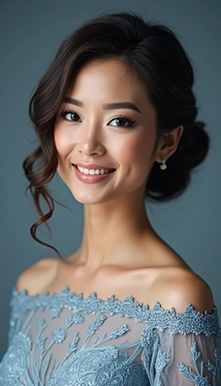 Dusty Blue Wedding Hair and Makeup: A Flawless Finish