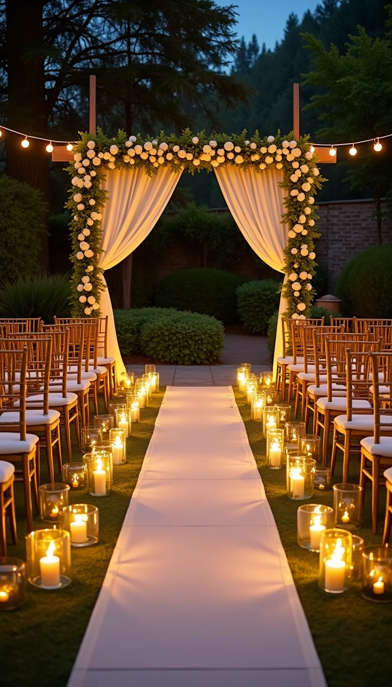 Creative Seating Charts: Unique Wedding Aisle Decorations Outdoor