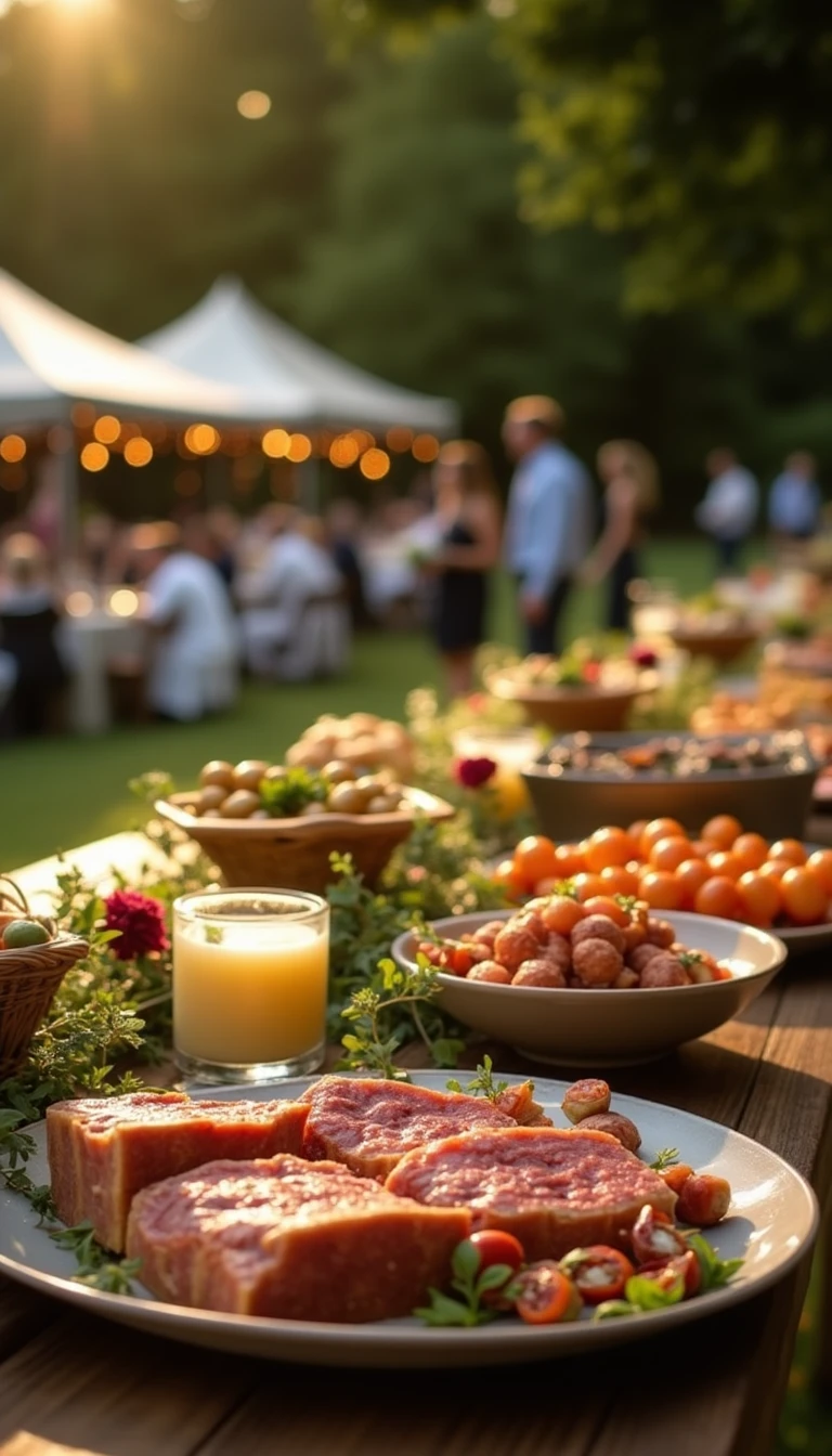 Delightful Food Stations for Your Outdoor Tent Wedding