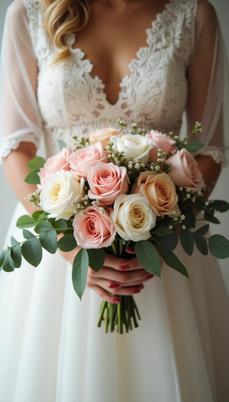 Elegant Minimalist Boho Wedding Bouquet