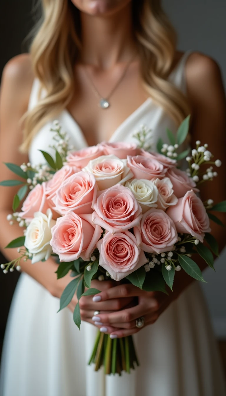 Romantic Blush Boho Wedding Bouquet