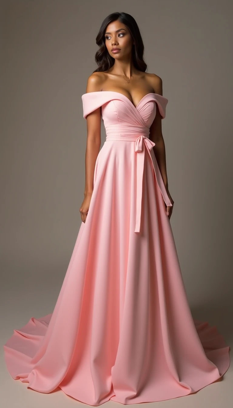 Flirty Pink Off-the-Shoulder Wedding Guest Dress: Show Some Skin