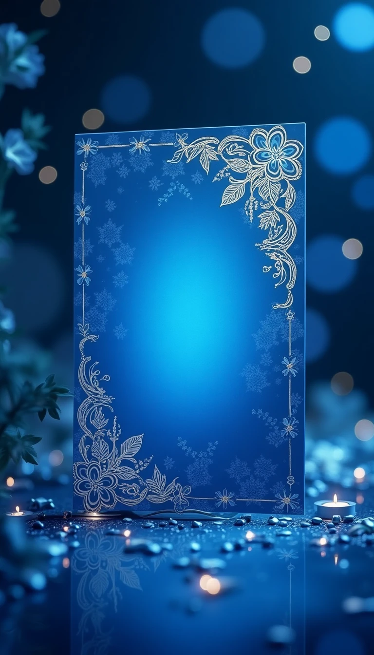 Charming Blue Wedding Theme Invitations