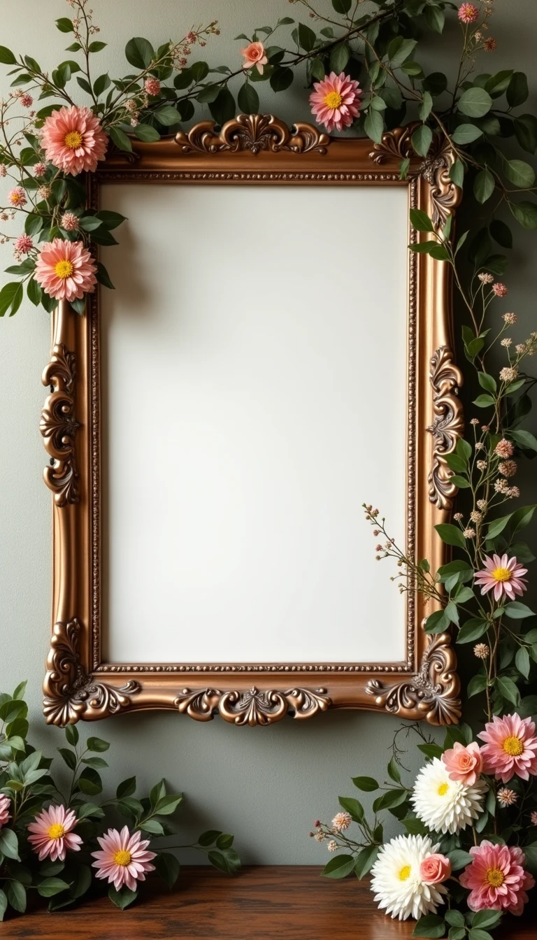 Vintage Frames for a Unique Wedding Reception Backdrop