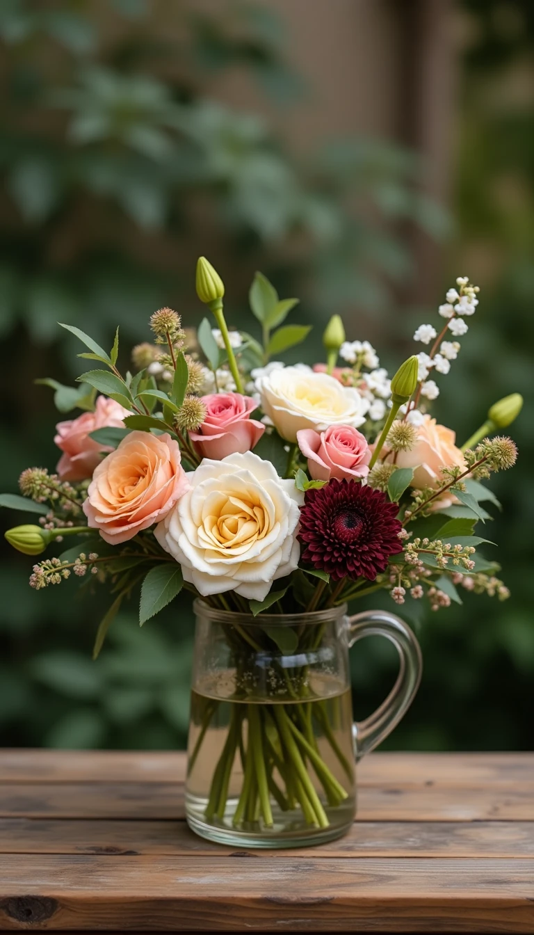 Natural Floral Arrangements for Backyard Micro Weddings