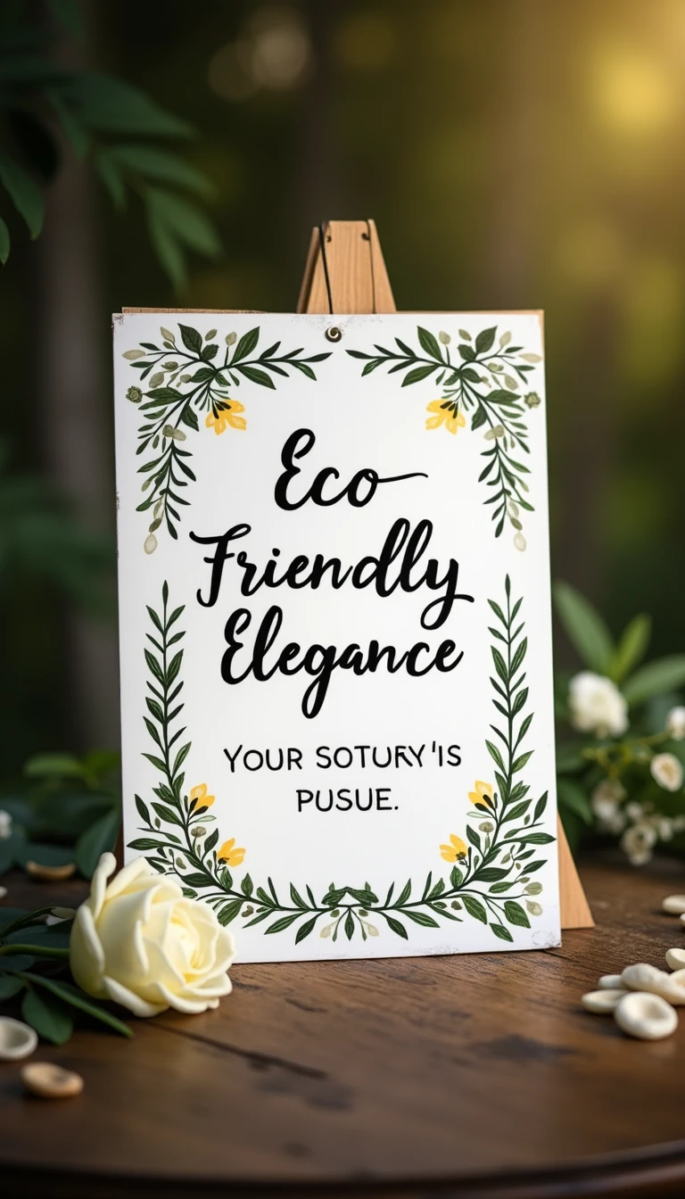 Eco-Friendly Elegance: DIY Wedding Signs with Recycled Materials