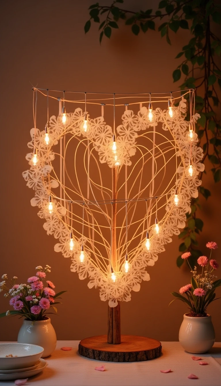 Memory Lane Photo Displays: DIY Wedding Decorations with Heart