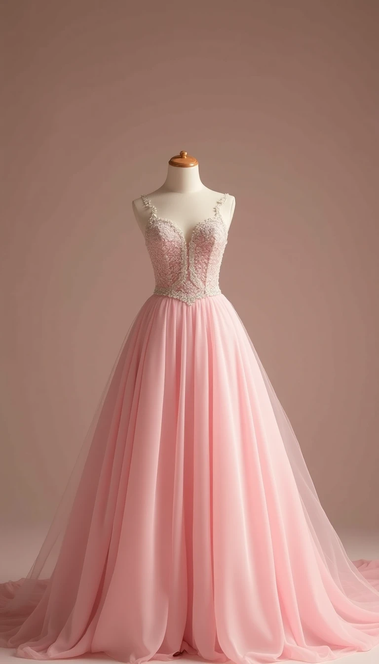 Fairytale Vibes: The Soft Pink Wedding Dress