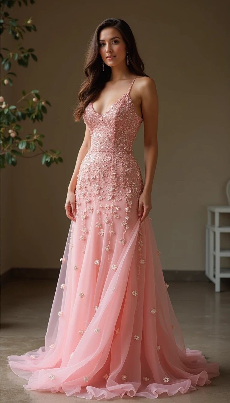Stylish Pink Sequin Wedding Guest Dress: All That Sparkles