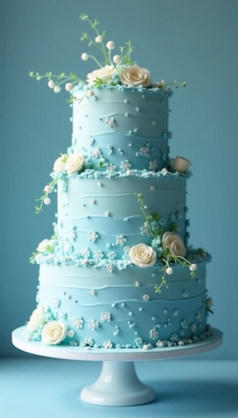 Elegant Light Blue Wedding Cakes to Satisfy Your Sweet Tooth