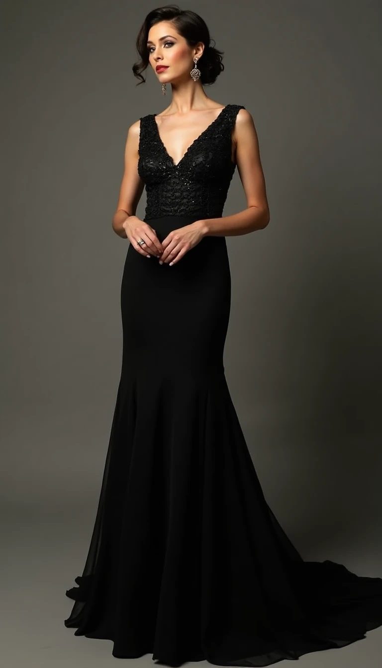 Classic Black: Elegant Mother Of The Bride Dresses That Never Go Out of Style