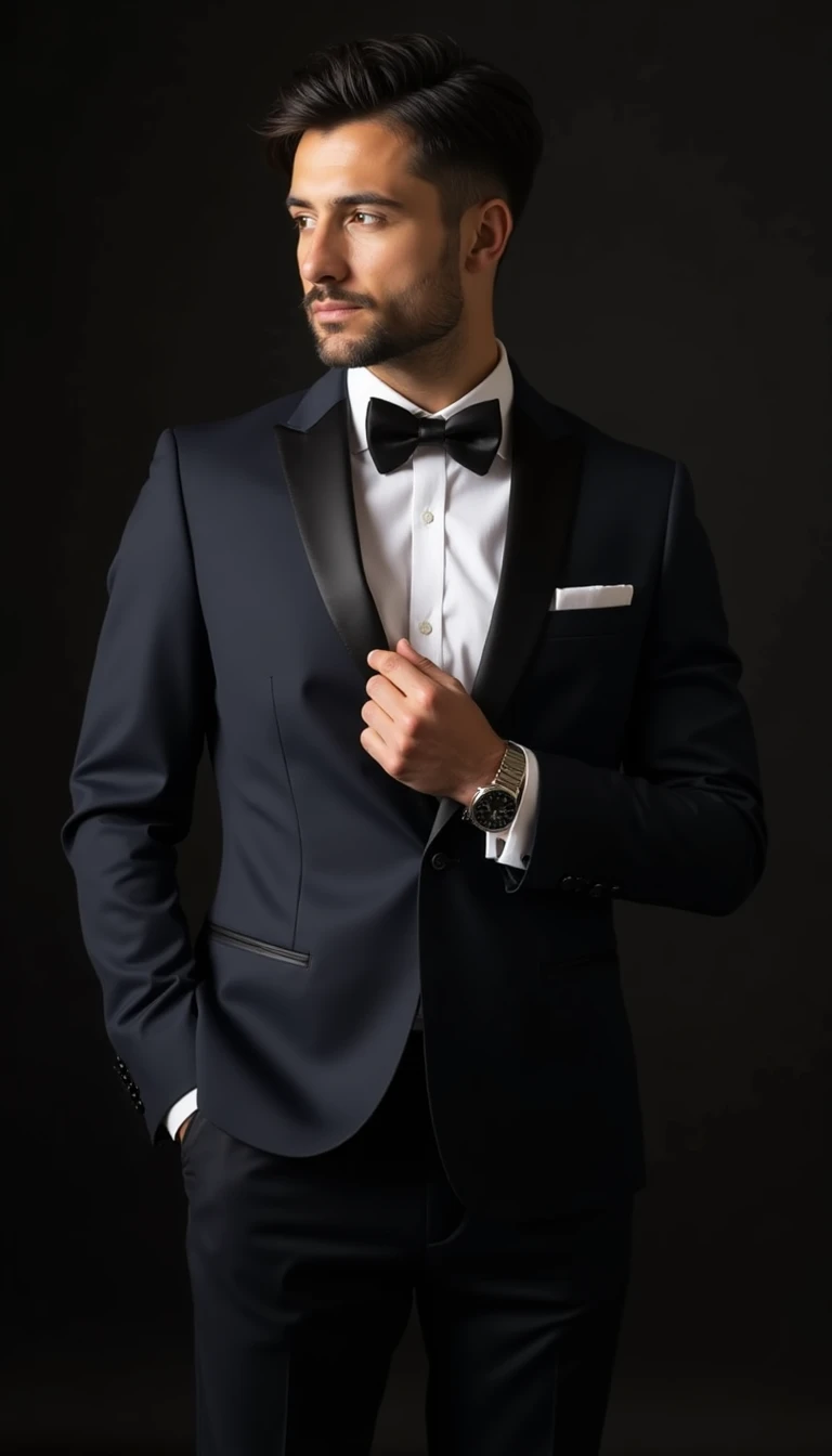 The Reflective Groom Pose: Lost in Thought