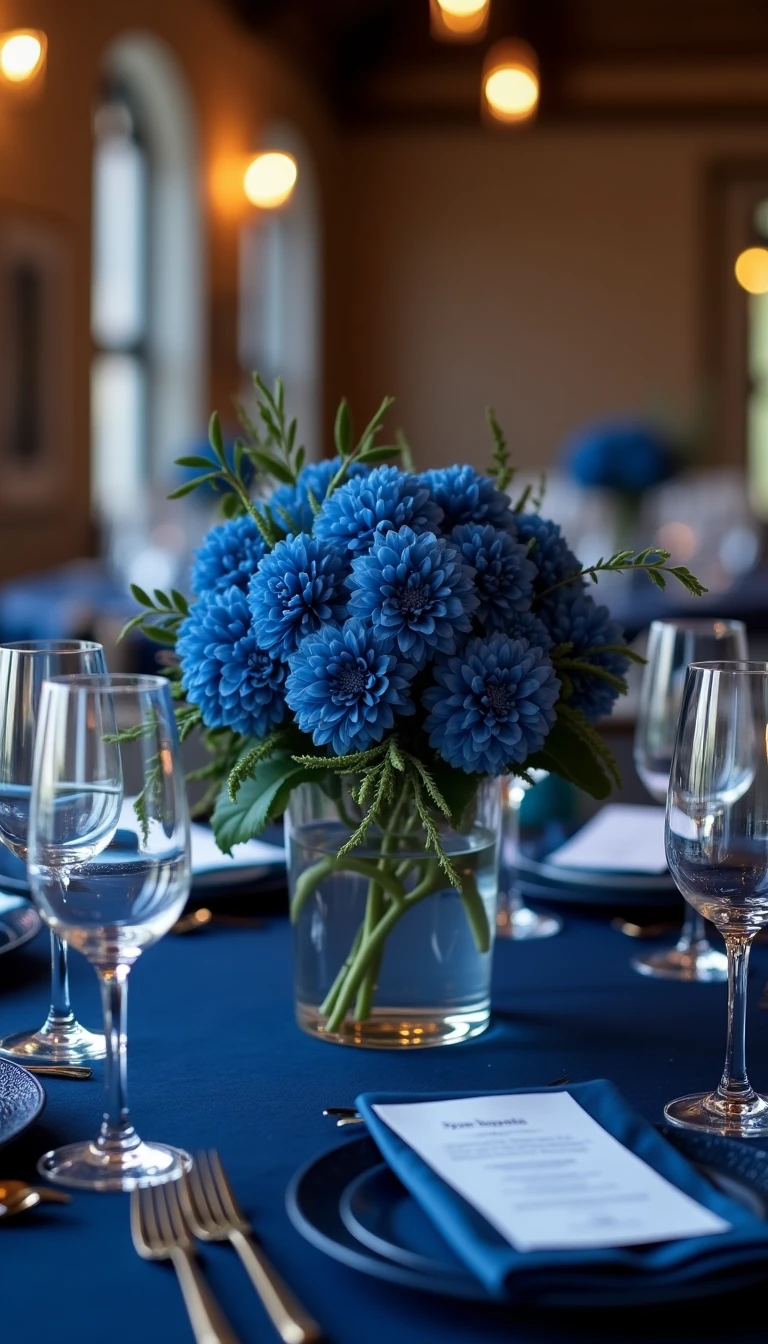 Navy Blue Wedding Centerpieces That Wow Guests