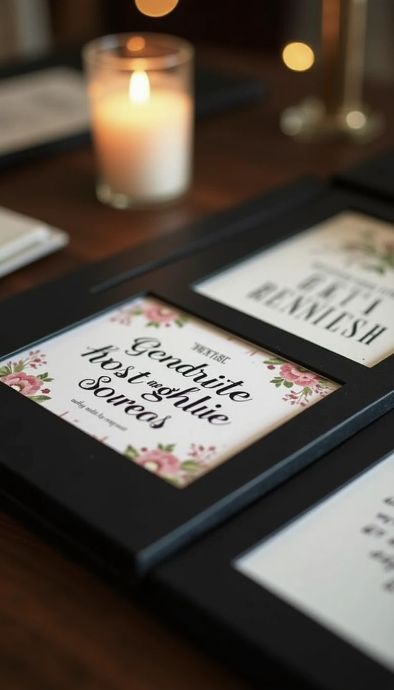 Trendy Black and White Wedding Decor: Guest Book Alternatives
