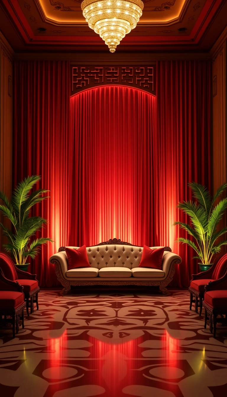 Art Deco Glam Wedding Backdrop Reception