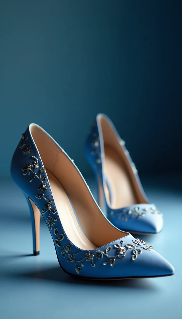 French Blue Wedding Shoes: Walking in Style