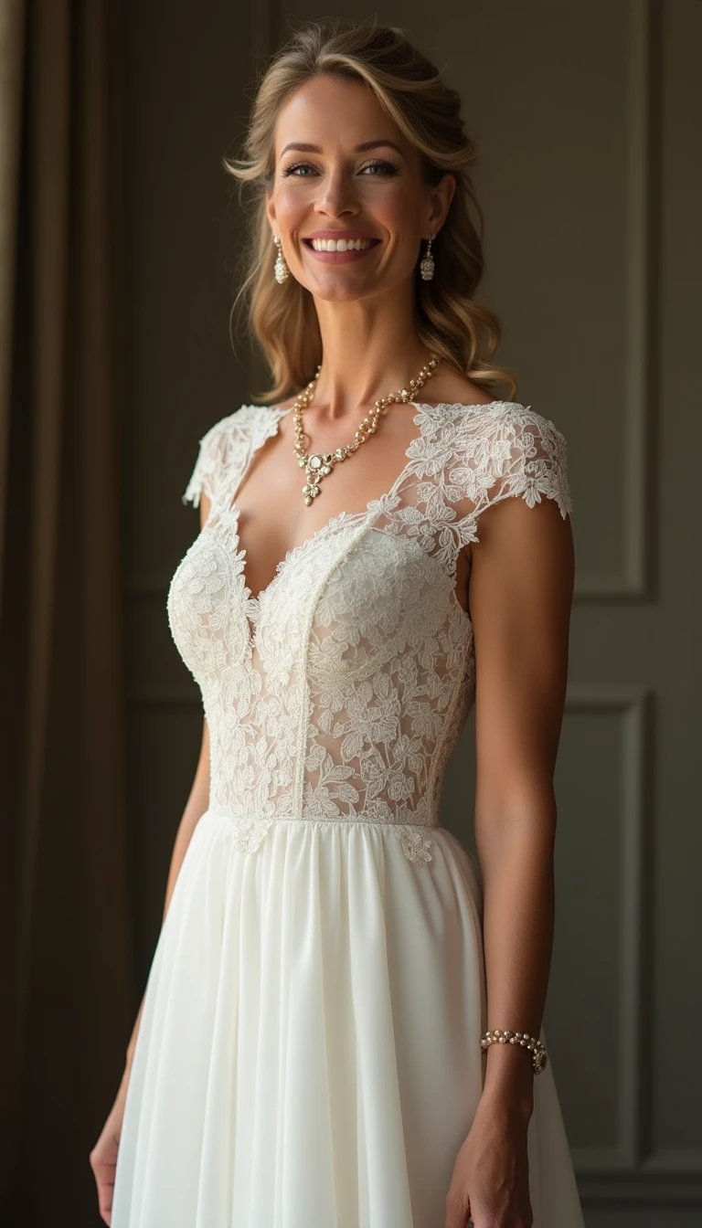 Luxurious Lace Mother Of The Bride Gown for Vintage Charm