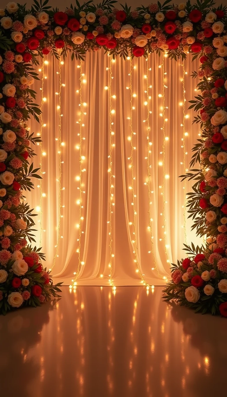 Glamorous Sequin Backdrops: Sparkling Wedding Backdrop Decorations
