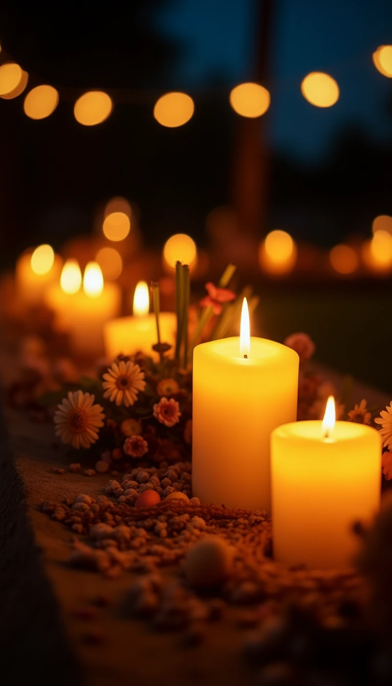 Candlelit Romance: Illuminate Your Boho Wedding Decorations