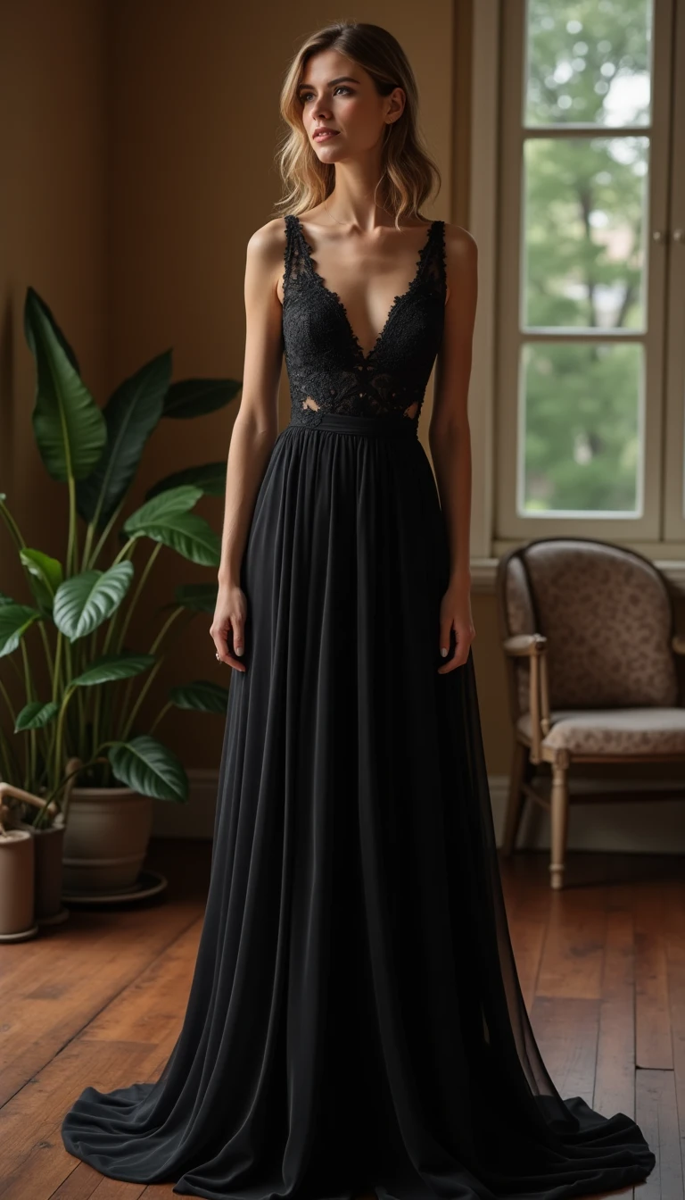 The Romantic Lace Black Tie Wedding Guest Dress