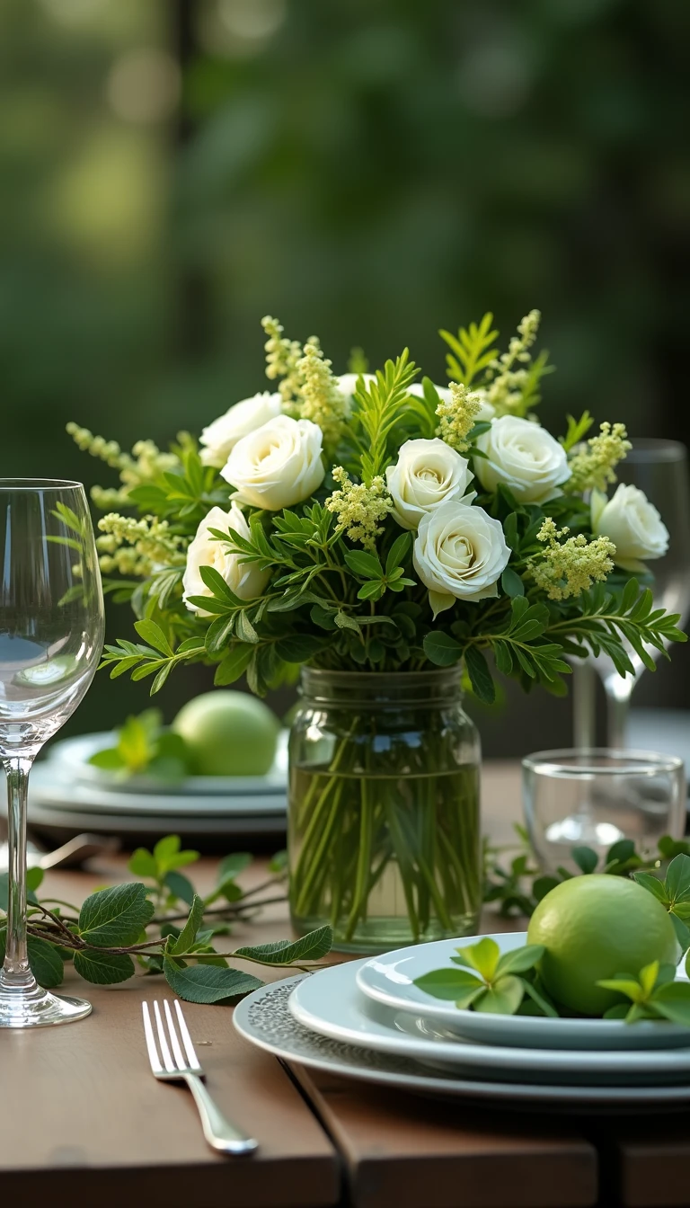 Natural Centerpieces That Embrace the Green Wedding Theme