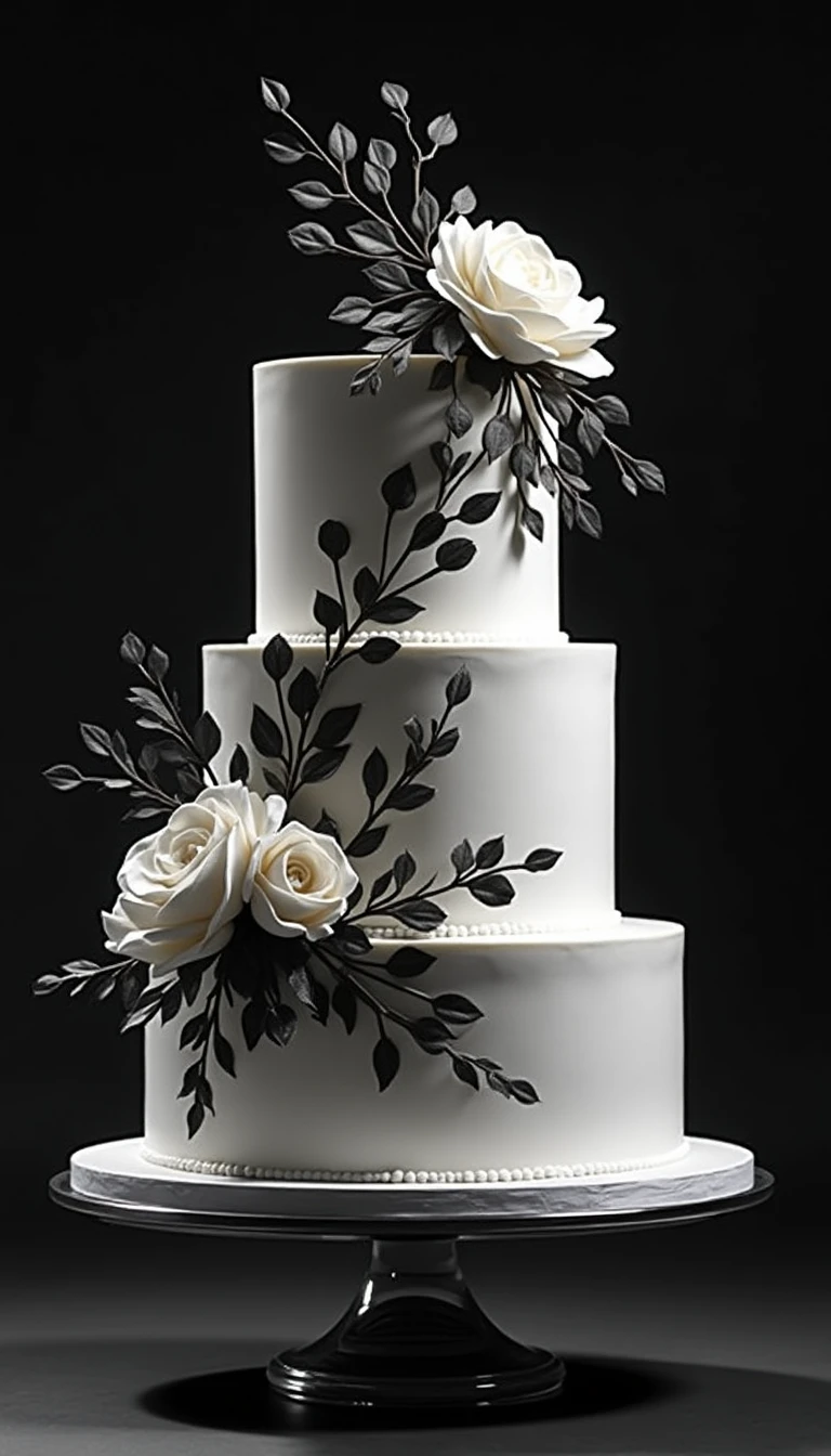 Artful Cake Designs for a Black and White Wedding Reception