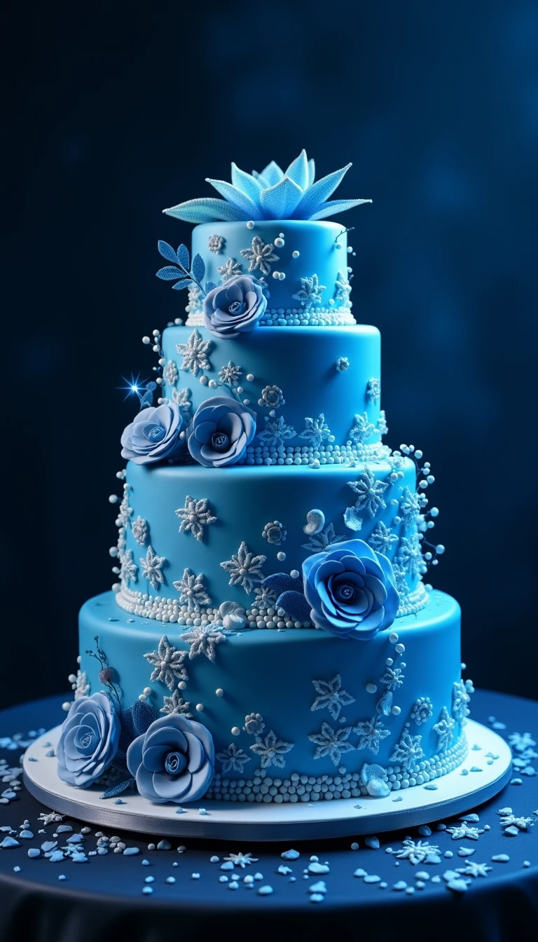 Dazzling Blue Wedding Theme Cakes