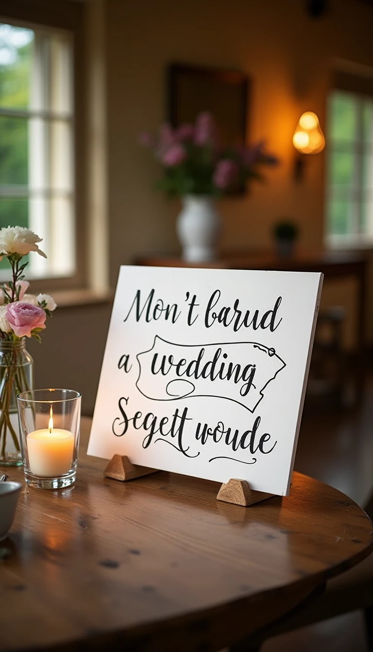 Interactive Fun: DIY Wedding Signs for Guest Participation
