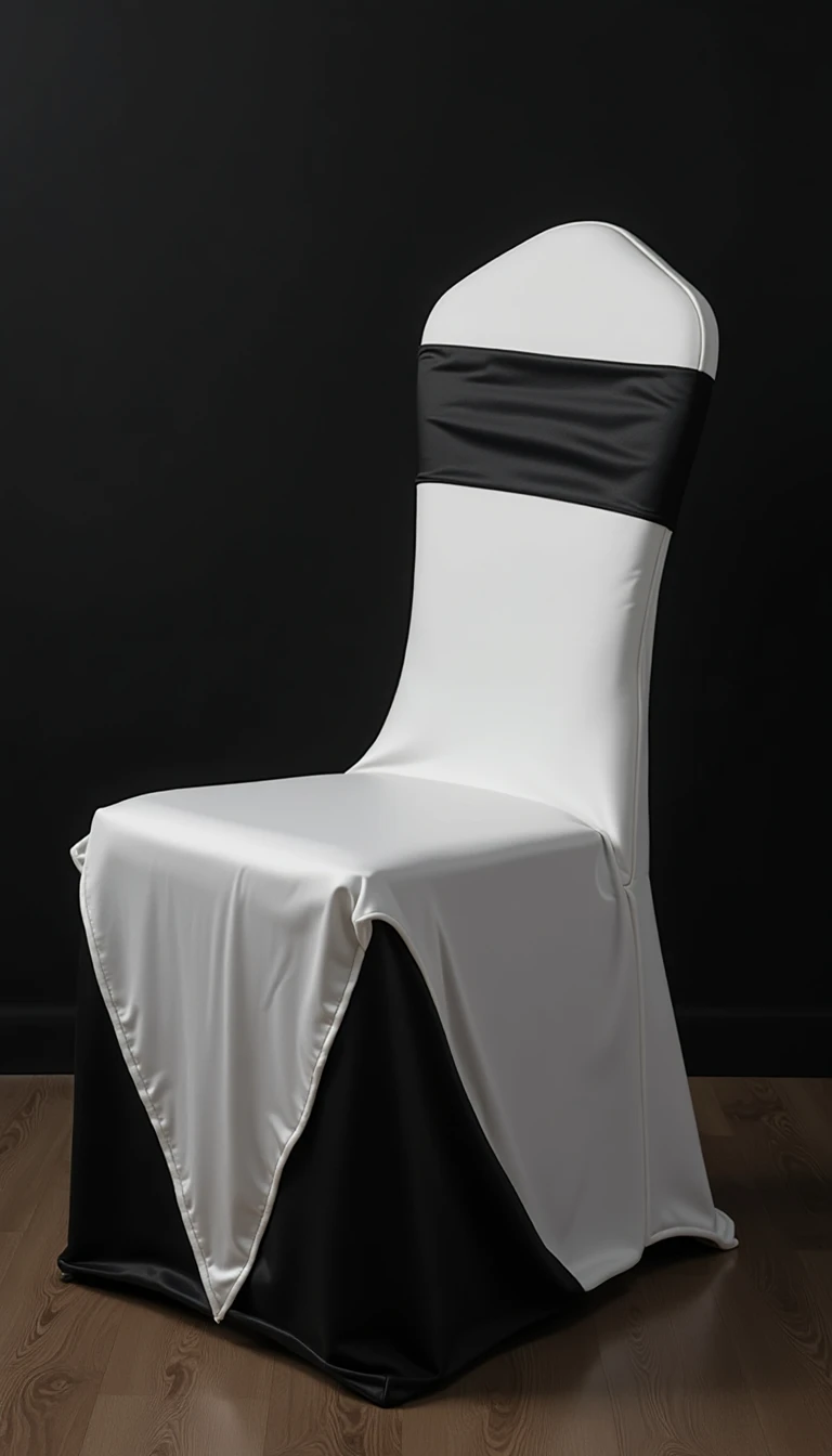 Sophisticated Black and White Wedding Decor: Chair Covers
