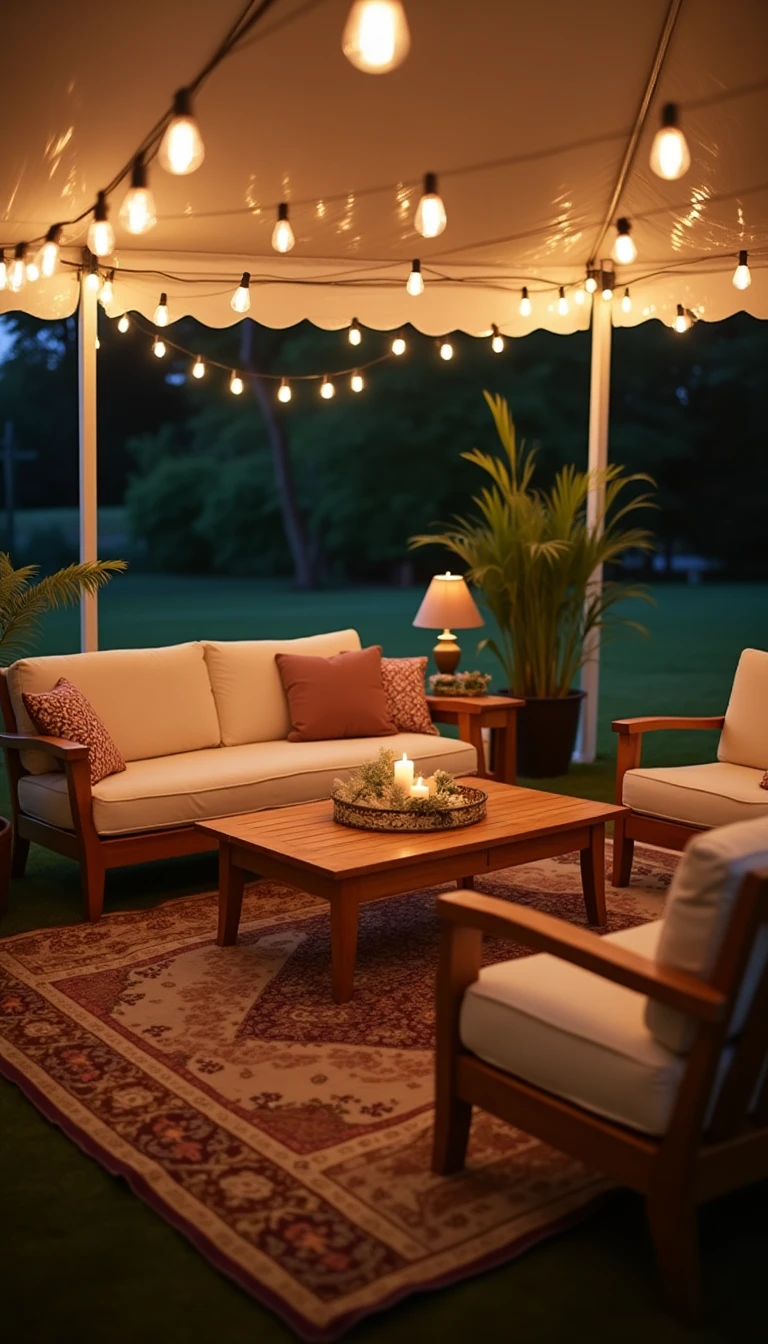Creating Cozy Lounge Areas for Your Outdoor Tent Wedding