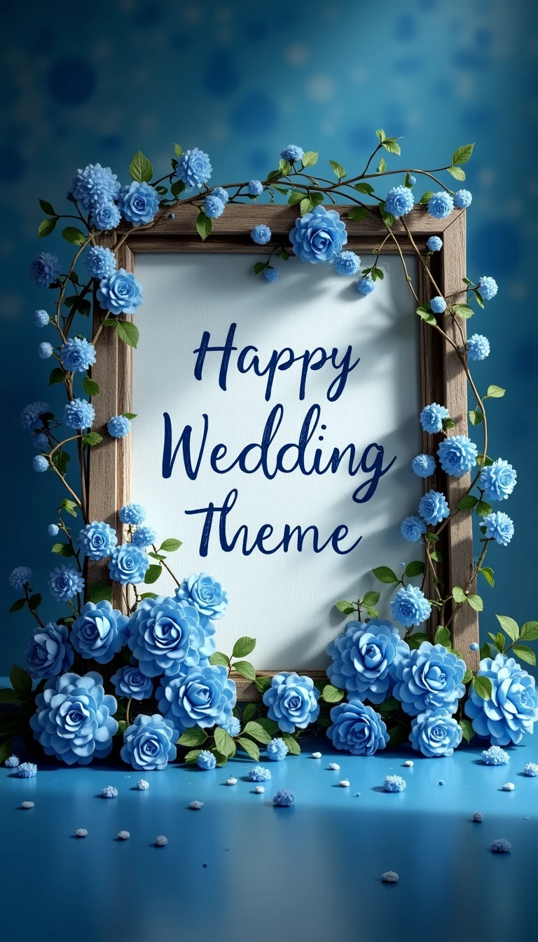 Whimsical Blue Wedding Theme Signage