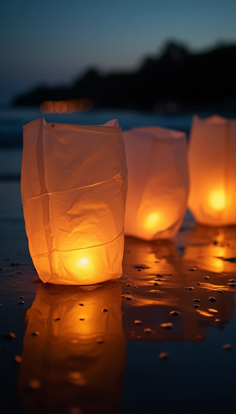 Memory Lantern Release: Intimate Beach Wedding Ideas for Reflection