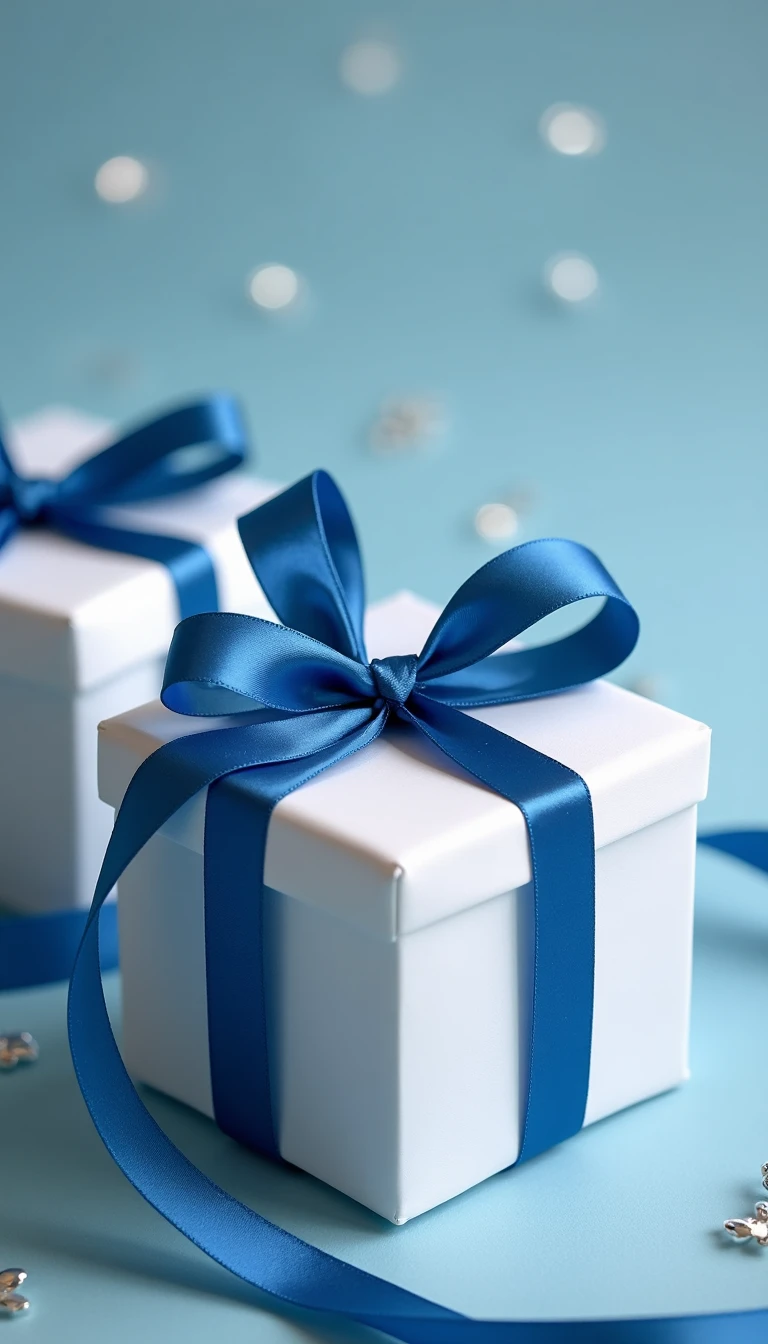 Beautiful Blue and White Wedding Favors