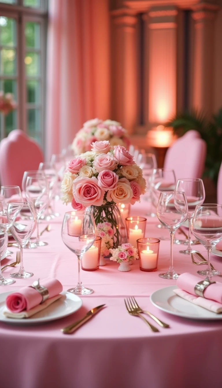 Inviting Seating Arrangements for a Pink Wedding Theme