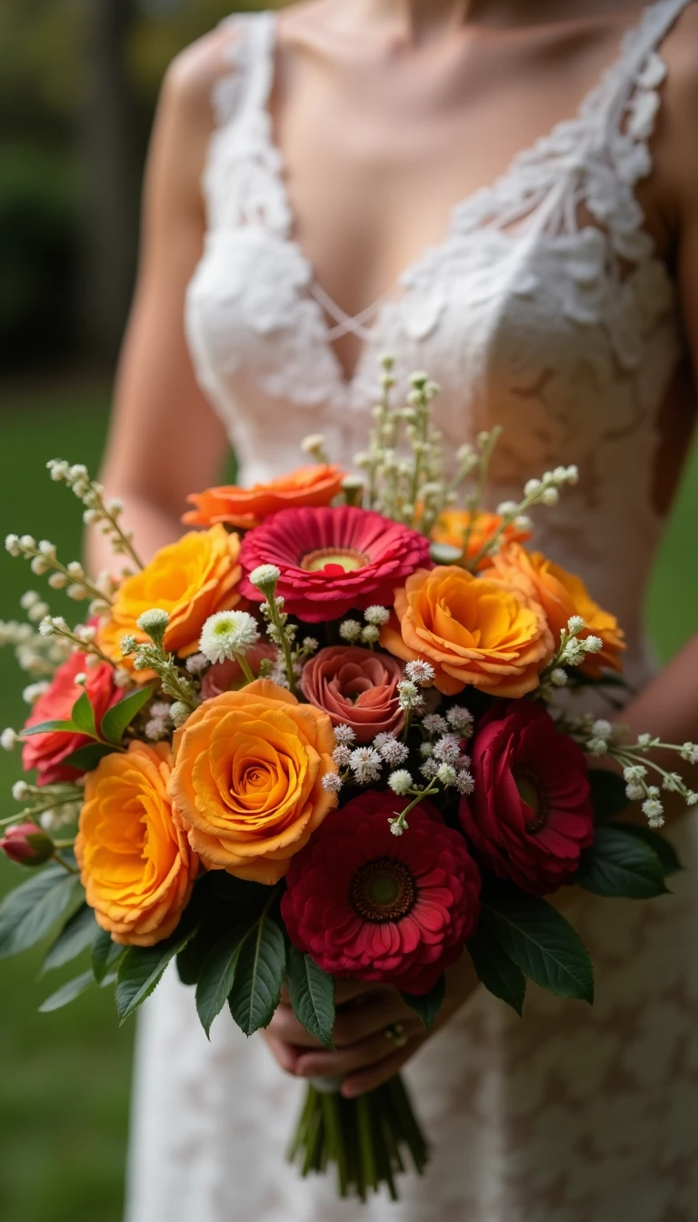 Creative Seasonal Flower DIY Wedding Bouquet