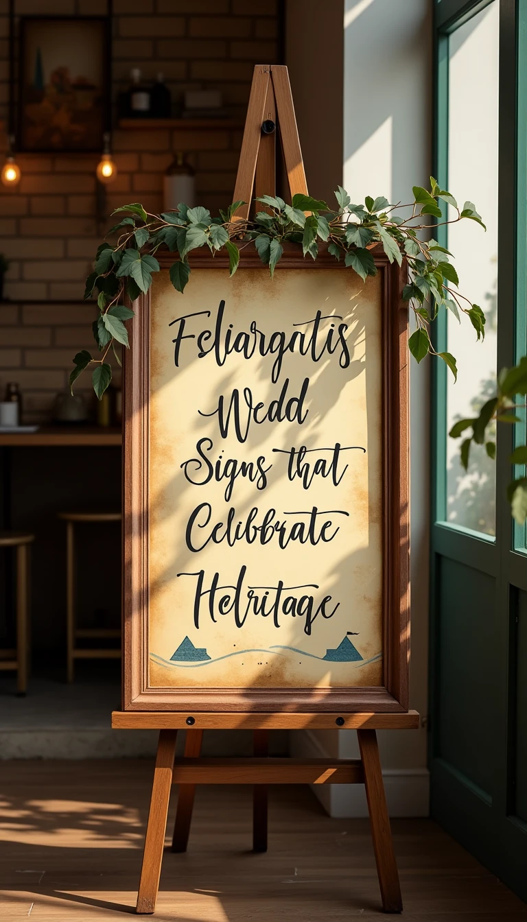 Cultural Flair: DIY Wedding Signs that Celebrate Heritage