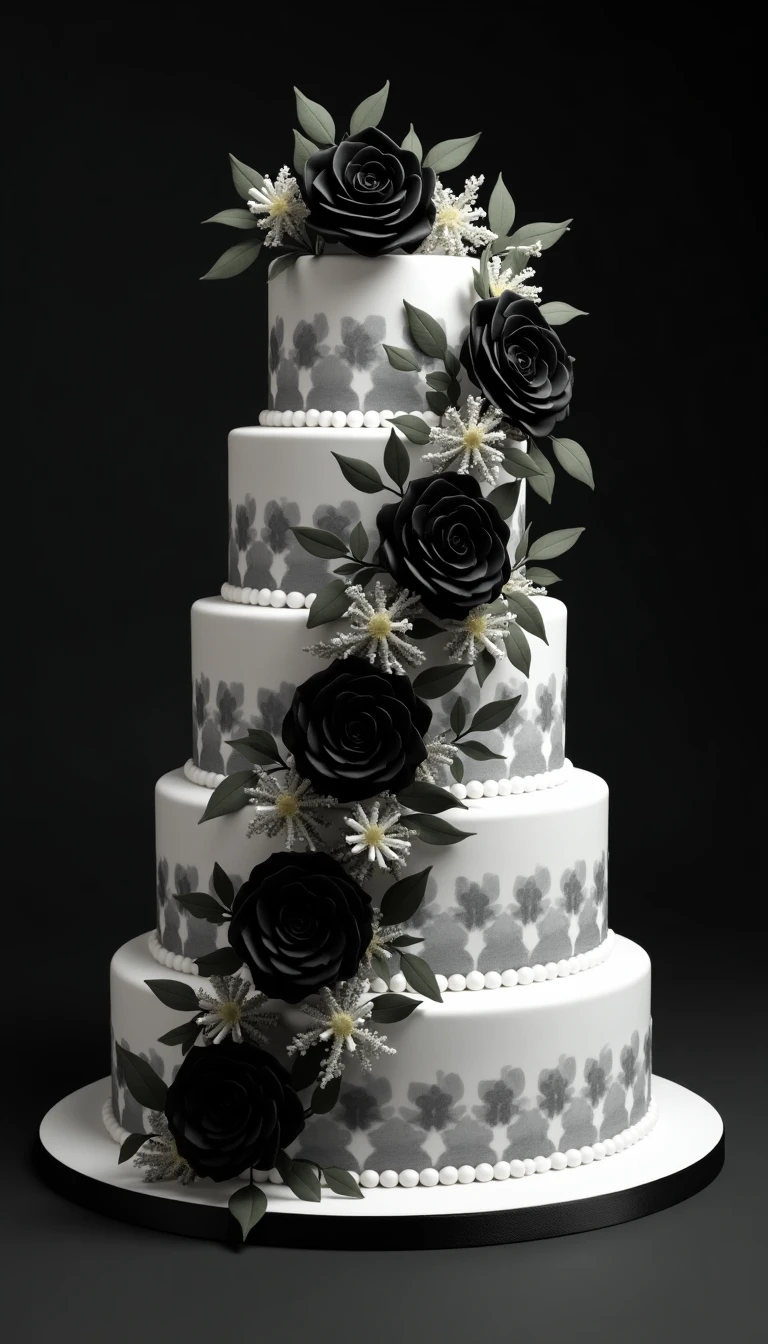 Gorgeous Black and White Wedding Theme Cake Designs
